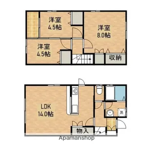 レジデンス天王D【1号室】の間取り