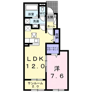 ブルック ガーデン【1階】の間取り