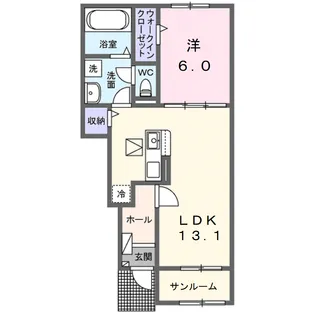 セレーノ・梨花【1階】の間取り