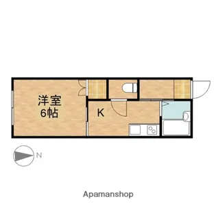 ラベンダーハイツ【206号室】の間取り