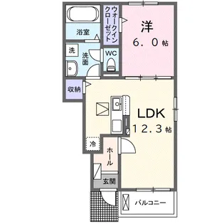 ヴィヴァーチェ郡【1階】の間取り