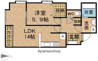 静岡県浜松市中央区常盤町【マンション】の間取り