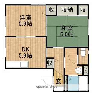 ひばりD【201号室】の間取り