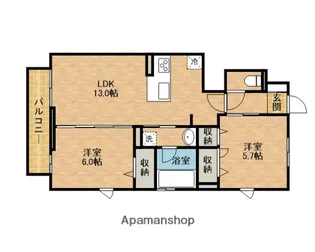 グラビティーノ小土【103号室】の間取り