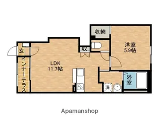 ソアール小土【1階】の間取り