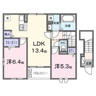 フレンド【2階】の間取り