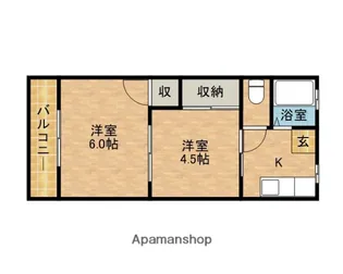 シティハイムエイトツリー【2階】の間取り