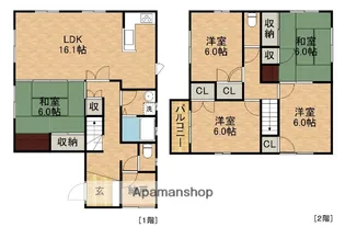 静岡県掛川市薗ケ谷【一戸建】の間取り