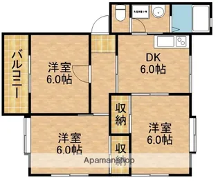 コスミック富塚A【2階】の間取り