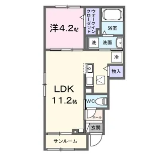 エテルノ・リンド【1階】の間取り