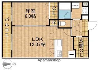 静岡県浜松市中央区上浅田2丁目【マンション】の間取り