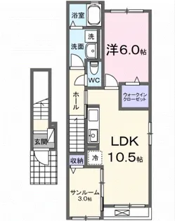 シエルブルー【2階】の間取り