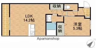 フェリス道本【3階】の間取り