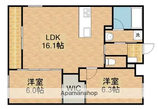 オークセレーノ【1階】の間取り