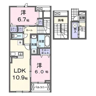 ベル グリシーヌ【3階】の間取り