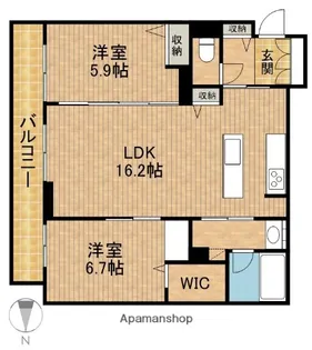 フジスター浜松【2階】の間取り