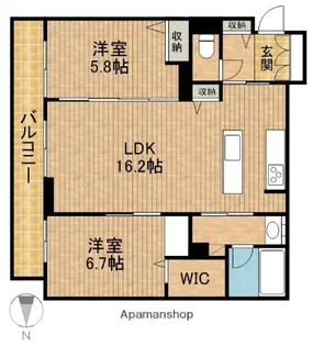 フジスター浜松【3階】の間取り