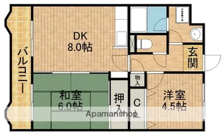 ソレアード曳馬【1階】の間取り