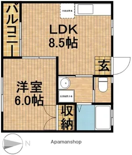 MPⅠ番館【2階】の間取り