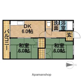 コーポショウサンⅠ【1階】の間取り