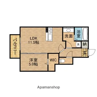 ル グランブリュー【1階】の間取り