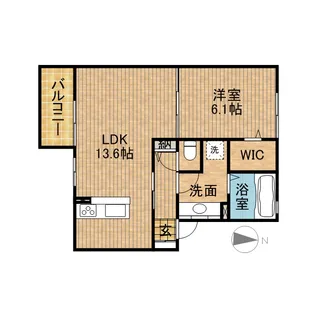 アジュールR【102号室】の間取り