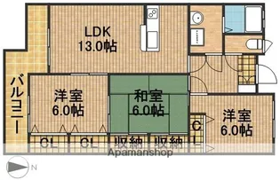 メゾンフロントーサ【4階】の間取り