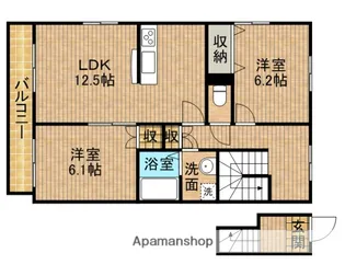 ウィステリアA【2階】の間取り