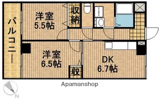 ティアラ植松【2階】の間取り