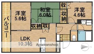 サザンクロス【2階】の間取り