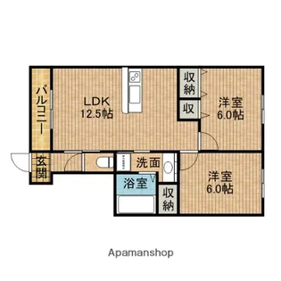 ソラーナB【1階】の間取り