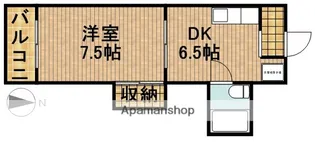 グリーンハイツオオバ【1階】の間取り