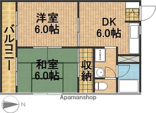 国府台ハイツⅠ【2階】の間取り