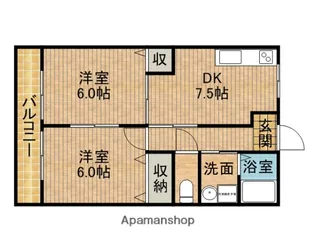 メイプル【2階】の間取り