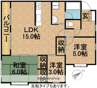 リバーグランドハイツ【2階】の間取り