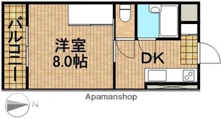 リバーハイツ今之浦Ⅱ【208号室】の間取り