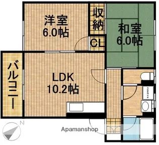 静岡県浜松市中央区富塚町【アパート】の間取り