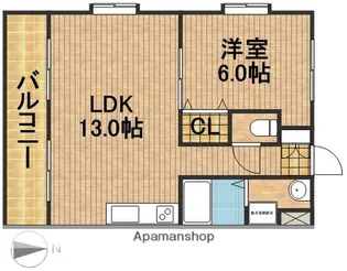 静岡県浜松市中央区半田山5丁目【マンション】の間取り