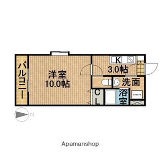 グランフォート【201号室】の間取り