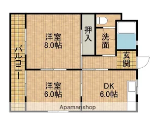 静岡県浜松市中央区上島3丁目【マンション】の間取り