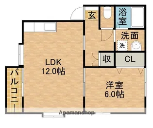 コーポシオンA【2階】の間取り