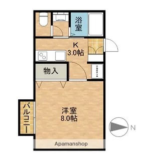 1Kの間取り画像