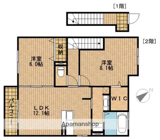 カプージョⅡ【2階】の間取り