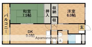 ハーモニー和合Ⅰ【402号室】の間取り