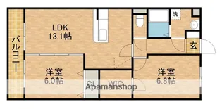 セラヴィー壱番館【2階】の間取り