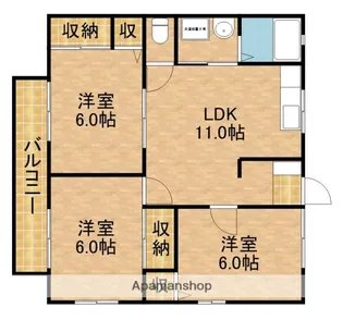 クローバー【1階】の間取り