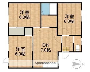 カーサ・ヴェルデB【103号室】の間取り