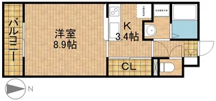 グランストーク立野【1階】の間取り