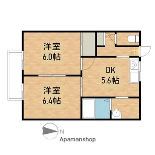 リバーサイド浜岡A【102号室】の間取り