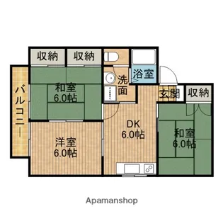 セジュール青島【202号室】の間取り